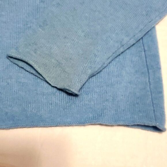 Cashmere Blue Soft Relaxed  Slouchy Fit Long Sleeve Sweater - Picture 7 of 8